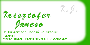 krisztofer jancso business card